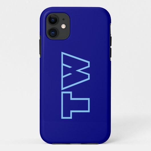 ネイビーブルー無地のカラーミニマルエレガントリスト Case-Mate iPhoneケース (裏面)