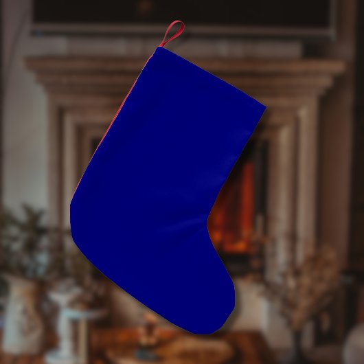 ネイビーブルー無地のカラー |クラシック |エレガント | スモールクリスマスストッキング
