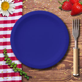 ネイビーブルー無地のカラー |クラシック |エレガント | ペーパープレート