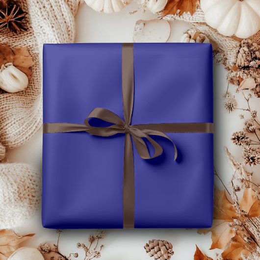 ネイビーブルー無地のカラー |クラシック |エレガント | ラッピングペーパー