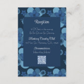 ネイビーブルー熱帯テーマウェディングエンジェクトエンクロージャ エンクロージャーカード (正面)