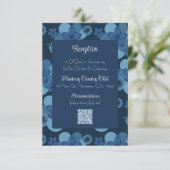 ネイビーブルー熱帯テーマウェディングエンジェクトエンクロージャ エンクロージャーカード (スタンド正面)