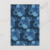 ネイビーブルー熱帯テーマウェディングエンジェクトエンクロージャ エンクロージャーカード (裏面)