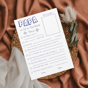 ネイビーブルー父空白のの日記記入 招待状