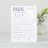 ネイビーブルー父空白のの日記記入 招待状 (スタンド正面)