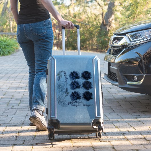 ネイビーブルー牡丹フローラブーケクリエーターセット シール (スーツケースインサイチュ)