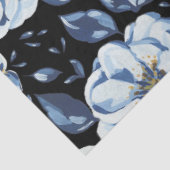 ネイビーブルー牡丹フローラ切り離し 薄葉紙 (詳細)