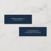 ネイビーブルー特別コンサルテユニークン澄んト スキニー名刺 (正面/裏面)