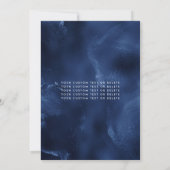 ネイビーブルー王室のダイヤモンドティアラドレスキンセアニェラ 招待状 (裏面)