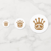 ネイビーブルー王室の金ゴールド王子誕生日パーティー コンフェッティ (裏面)