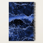 ネイビーブルー瑪瑙の大理石 ノートブック (裏面)
