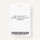 ネイビーブルー白人社員写真ID バッジ (裏面)