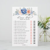 ネイビーブルー石板ほこりっぽい赤面ブライダルシャワーゲーム (スタンド正面)