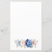 ネイビーブルー石板ほこりっぽい赤面ブライダルシャワービンゴ (裏面)