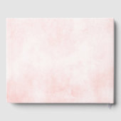 ネイビーブルー石板ダスティ赤面ピンクフローラ結婚ズ ゲストブック (裏面)