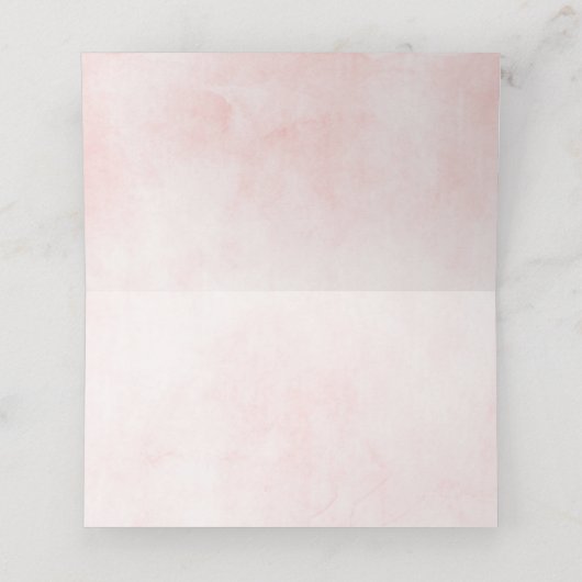 ネイビーブルー石板ダスティ赤面ピンクフローラ結婚ズ プレイスカード (内部開封)