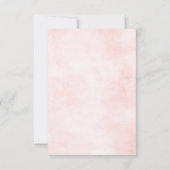 ネイビーブルー石板ダスティ赤面ピンクフローラ結婚ズ 出欠カード (裏面)