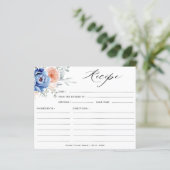 ネイビーブルー石板ダスティ赤面ブライダルシャワーレシピ (スタンド正面)