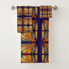 ネイビーブルー砂漠インスピレーション バスタオルセット