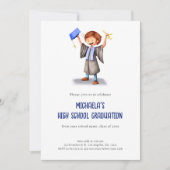 ネイビーブルー研究高校卒業会 招待状 (正面)