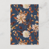 ネイビーブルー秋の結婚式 エンクロージャーカード (裏面)