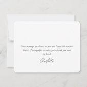 ネイビーブルー素朴ウッドウェディングシャワー誕生日 サンキューカード (裏面)