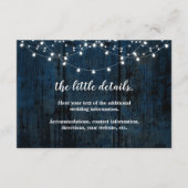 ネイビーブルー素朴ウッド エンクロージャーカード (正面)