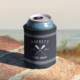 ネイビーブルー素朴オールパーソナライズされたスレイクハウス 缶クーラー