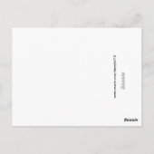 ネイビーブルー結婚の愛鳥ウェルカムカード ポストカード (裏面)