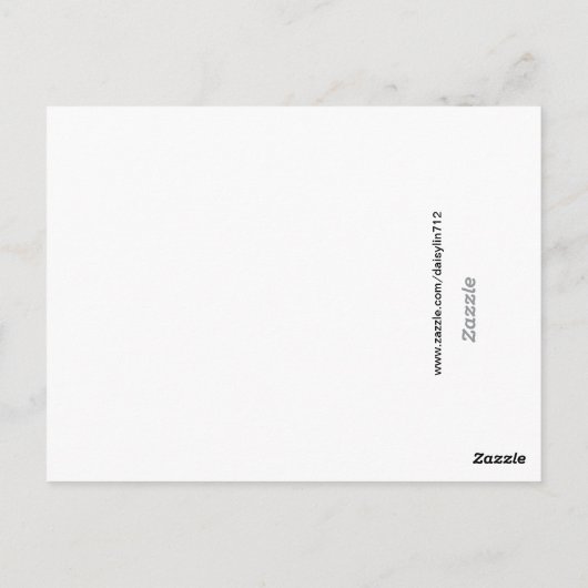 ネイビーブルー結婚の愛鳥ウェルカムカード ポストカード (裏面)