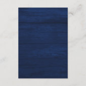 ネイビーブルー結婚の詳細Webサイトのエンクロージャカード エンクロージャーカード (裏面)