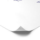 ネイビーブルー結婚のNo Social Mediaサイン ポスター (角)