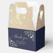 ネイビーブルー結婚ズ・サンキュー フェイバーボックス (オープン)