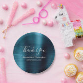 ネイビーブルー結婚ズ・サンキュー ペーパープレート (パーティー)