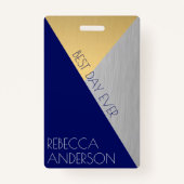 ネイビーブルー結婚ズVIPクリエイティブエスコート座席表 バッジ (正面)