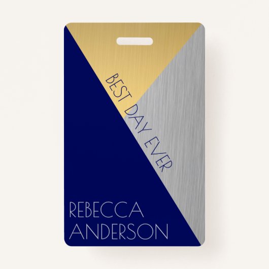 ネイビーブルー結婚ズVIPクリエイティブエスコート座席表 バッジ (正面)