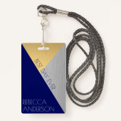 ネイビーブルー結婚ズVIPクリエイティブエスコート座席表 バッジ (正面ランヤード)