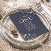 ネイビーブルー結婚フローラの座席表