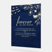 ネイビーブルー結婚メモリアルのアクリル記号 アクリルサイン (傾斜)