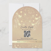 ネイビーブルー結婚式招待状とQRコード 招待状 (裏面)