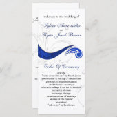 ネイビーブルー結婚式 プログラム (正面/裏面)