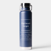 ネイビーブルー絶縁水ボトルのビジネスブランド ウォーターボトル (背面)