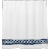 ネイビーブルー縁どイースタンオンカスタム色 シャワーカーテン (正面)