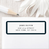 ネイビーブルー縁どフォーマル差出人住所ラベル ラベル (インサイチュ)