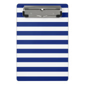 ネイビーブルー航海のいかりにクロム様ストライプ ミニクリップボード (正面)