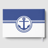 ネイビーブルー航海のいかりウェディングデイゲストブック ゲストブック (裏面)