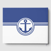 ネイビーブルー航海のいかりウェディングデイゲストブック ゲストブック (裏面)