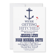 ネイビーブルー航海のいかりタイポグラフィレッド結婚ズ