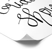 ネイビーブルー航海のいかりブライダルシャワータイポグラフィ ポスター (角)