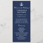 ネイビーブルー航海のいかりモダン結婚ズ プログラム (正面)